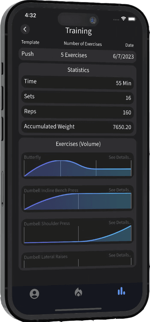 Streak Gym Log App Mockup 2